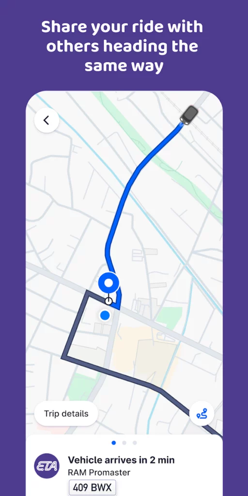 Share your ride with others heading the same way
