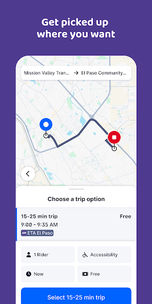 Get picked up where you want